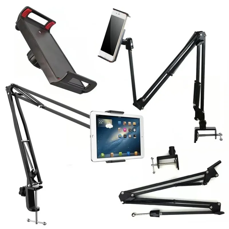 GENERICO - Soporte Brazo Movible para Tablet y Celular Metalico Ajustable