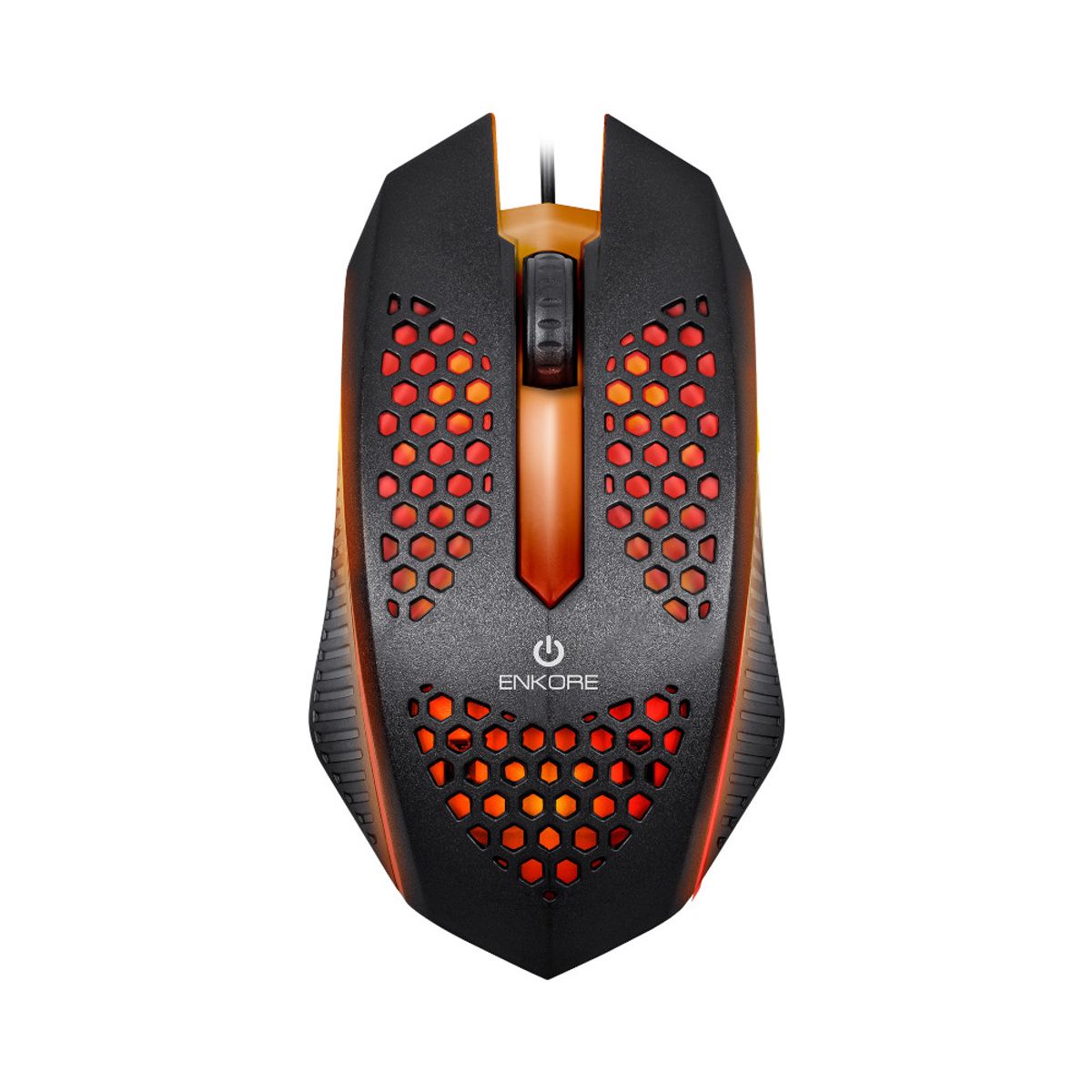 ENKORE - Mouse Gamer Alámbrico Enkore Levitron 107 Negro Ilumincación LED