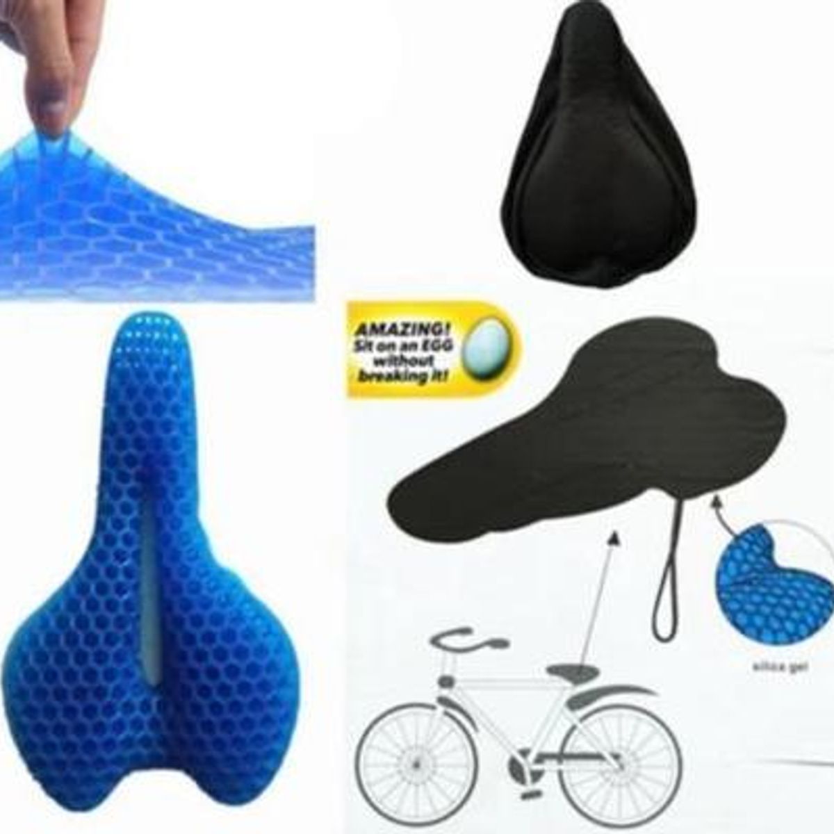 GENERICO - Forro Funda Asiento De Bicicleta Ejercicio Cojin Acolchado