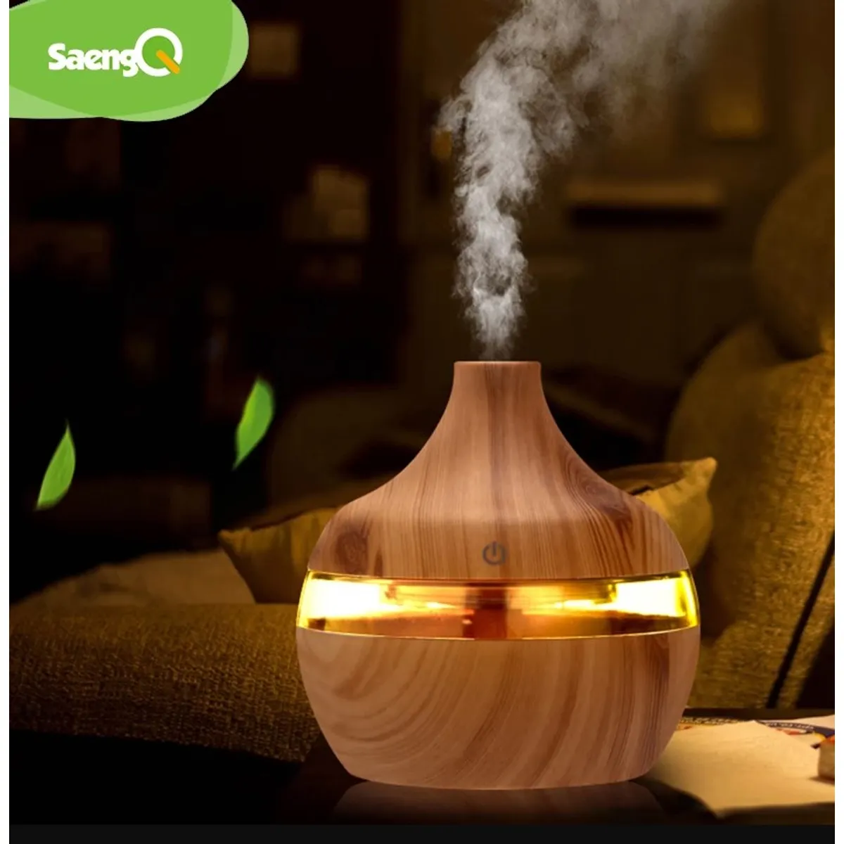 GENERICO - Humidificador Ultrasónico Color Led Difusor aromaterapia Madera Oscura
