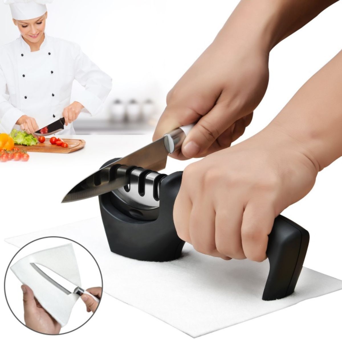 GENERICO - Afilador Cuchillo Afilador Tigera Afilador Cuchilla Afilador Portatil