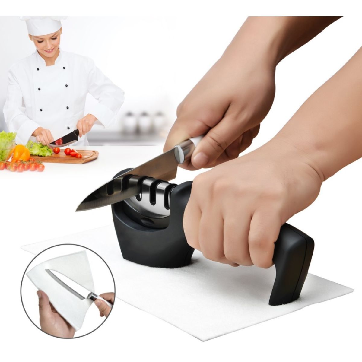 GENERICO - Afilador Cuchillo Afilador Tigera Afilador Cuchilla Afilador Portatil