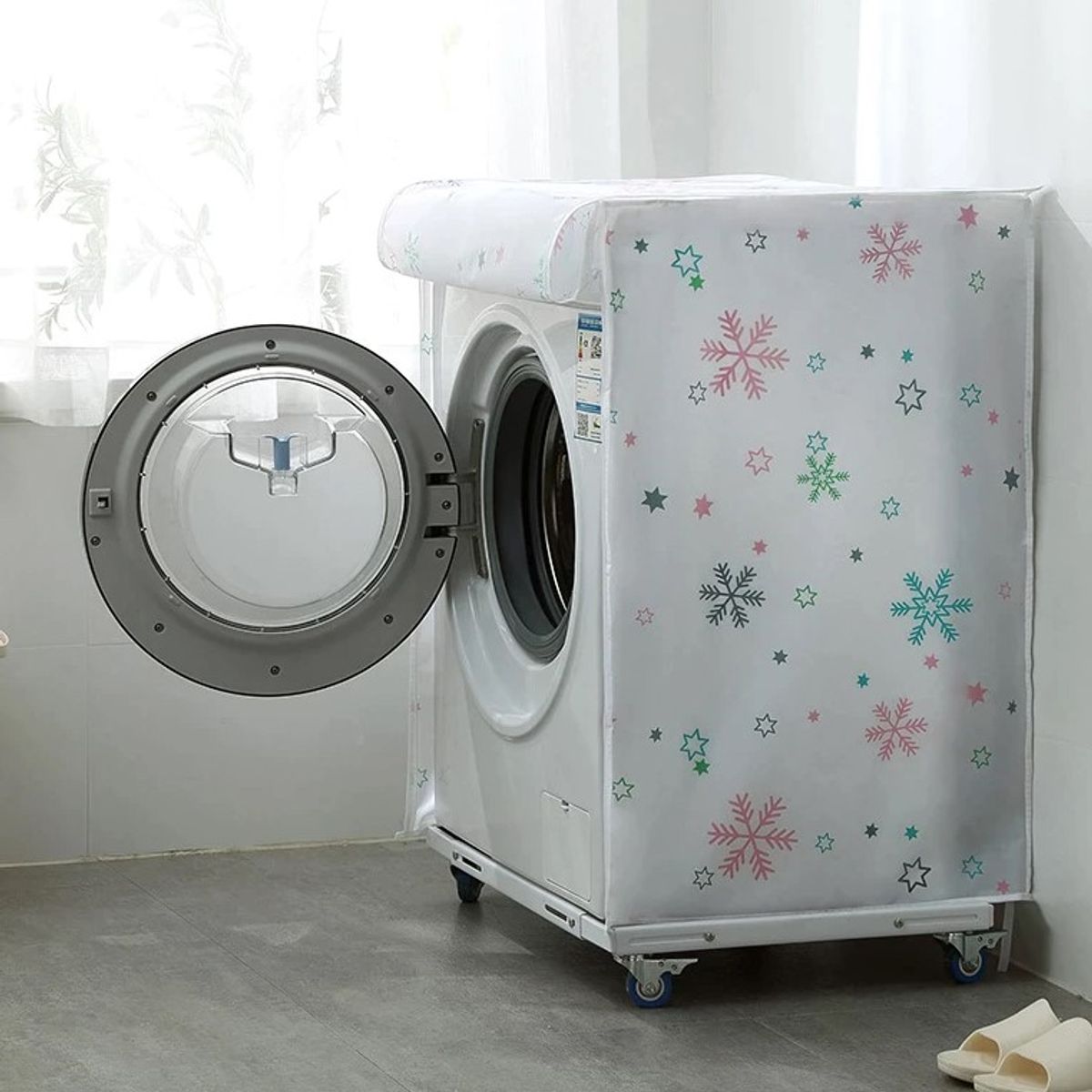 GENERICO - COBERTOR FUNDA LAVADORA IMPERMEABLE CUIDADO DE LAVADORA ROPA Estilo B