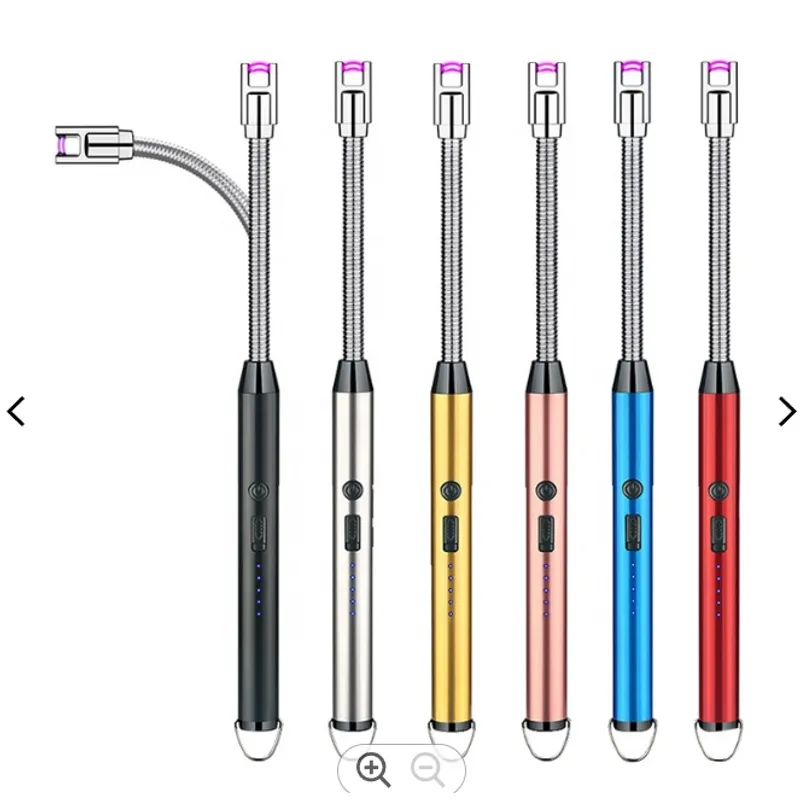 GENERICO - Encendedor Eléctrico USB Recargable para Cocina Carbon Rojo