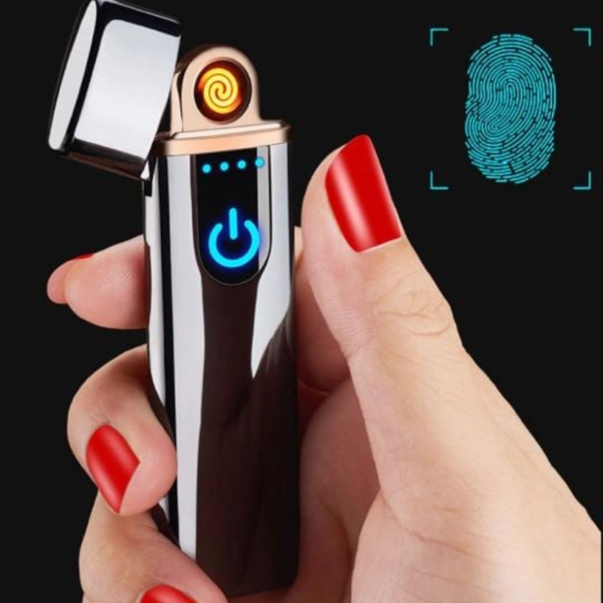 GENERICO - Encendedor Electrónico Recargable con Cable USB ENCNDORELECTRICODORADO