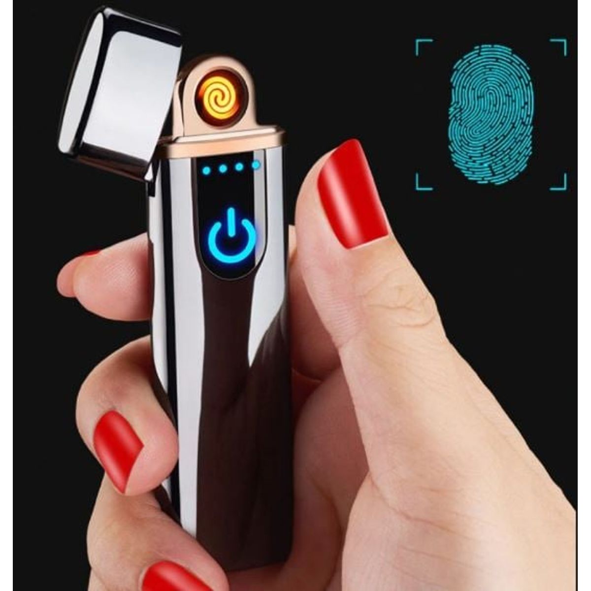 GENERICO - Encendedor Electrónico Recargable con Cable USB ENCNDORELECTRICOAZUL