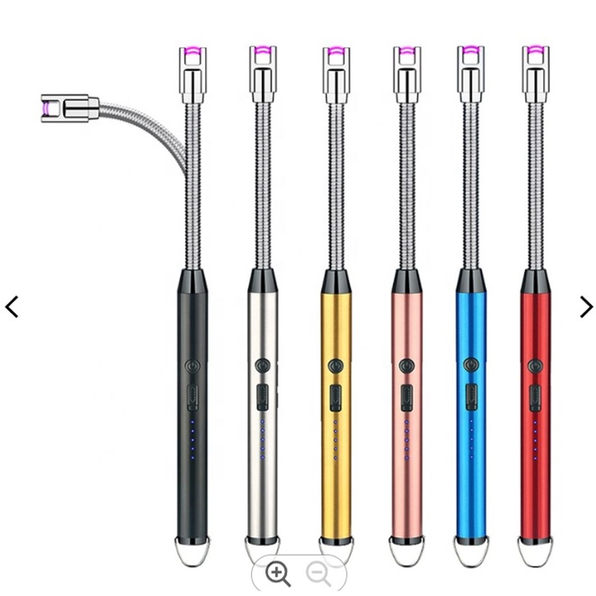 GENERICO - Encendedor Eléctrico USB Recargable para Cocina Carbon Plata