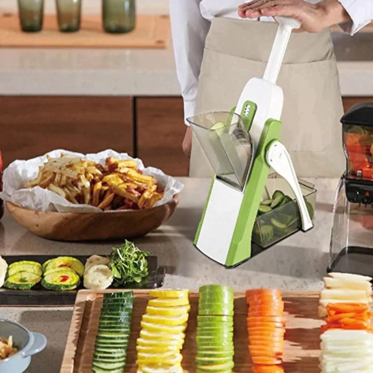 GENERICO - Rallador picador Cortador de verduras multifuncional de alimentos para cocina