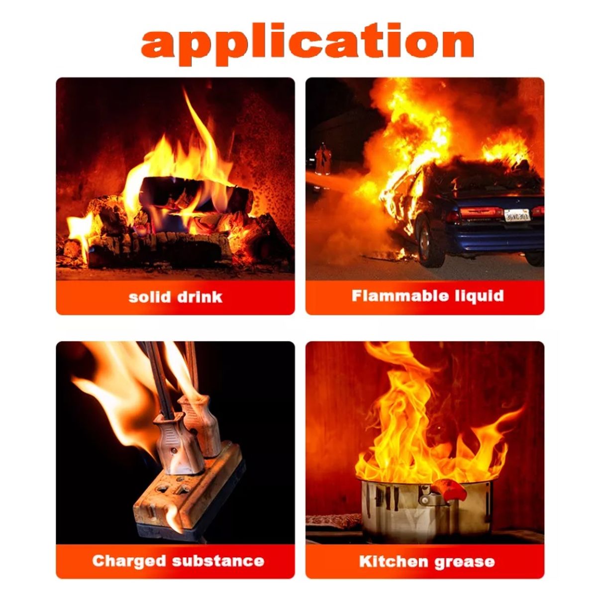 GENERICO - Extintor para carro Vehiculo Camioneta Fire Stop 1000ml