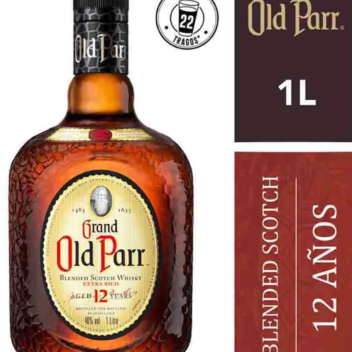 OLD PARR - Whisky Old Parr 12 Años 1L