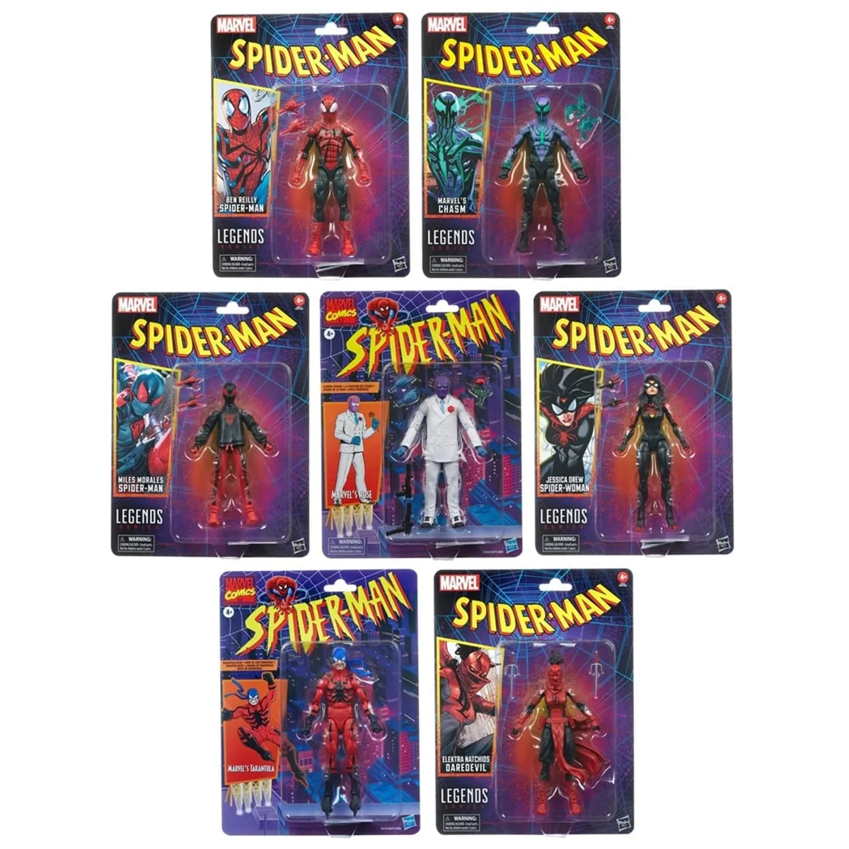 MARVEL - Marvel Legends Wave Completa Retro Spiderman Comic