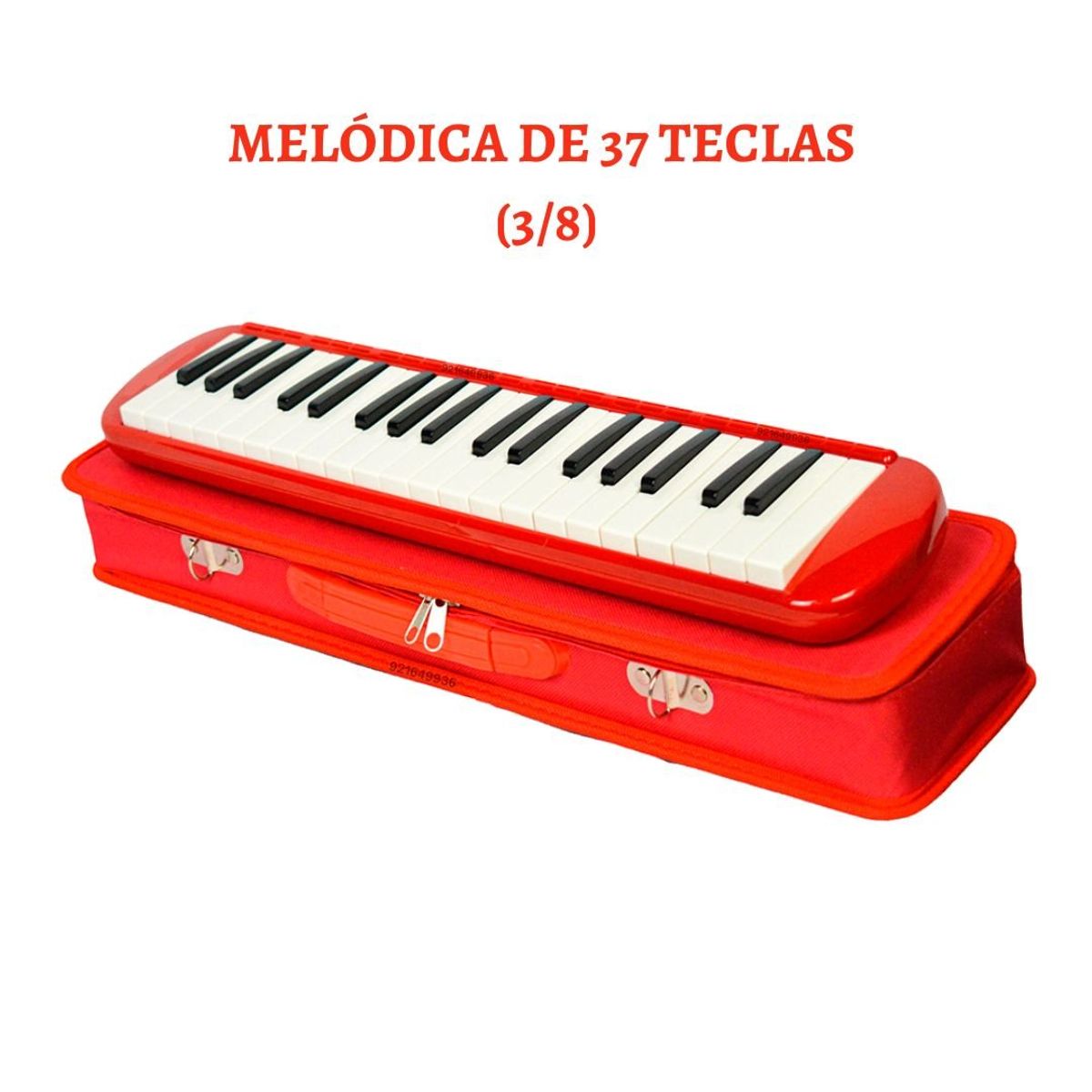 GENERICO - Melódica 37 Teclas (3 octavas) Color Rojo