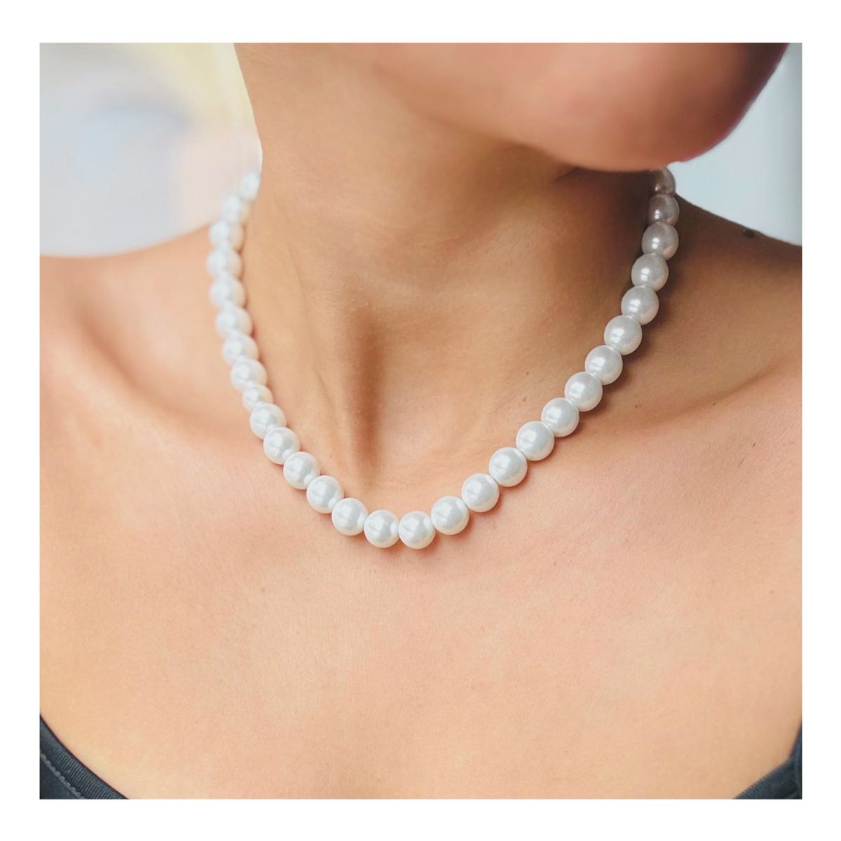 GENERICO - COLLAR DE PERLAS CLASICO ELEGANTE MUJER