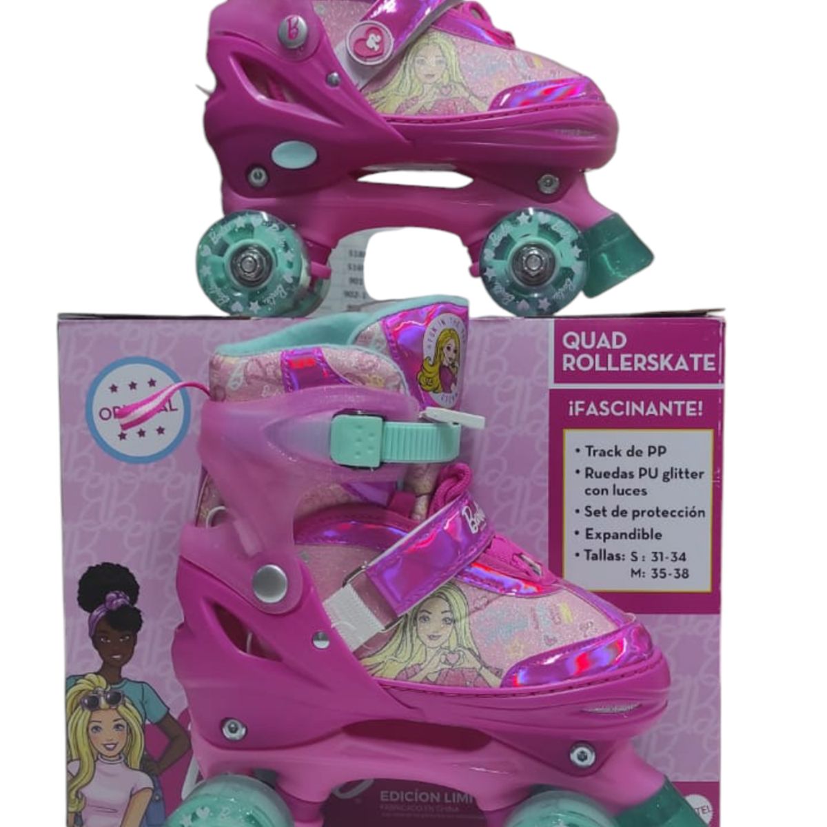 BARBIE - PATIN 4 RUEDAS BARBIE TALLA S