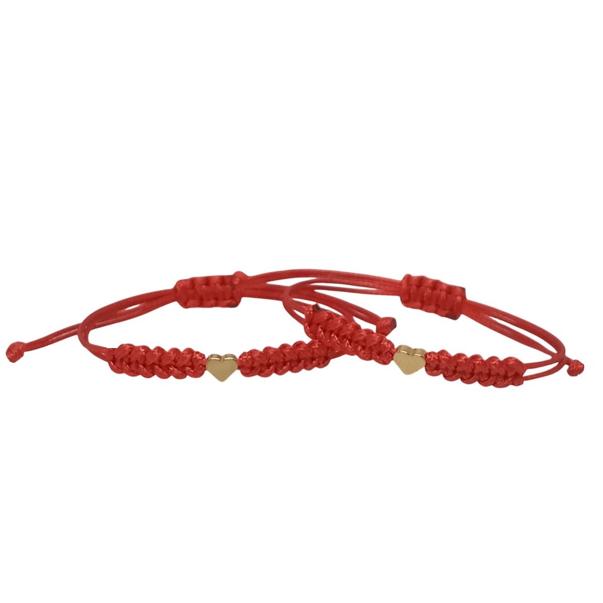 LUCYANA JOYAS Y ACCESORIOS - Set Pulsera Hilo Rojo con Corazón para Mujer Pareja - Joyas Lucyana