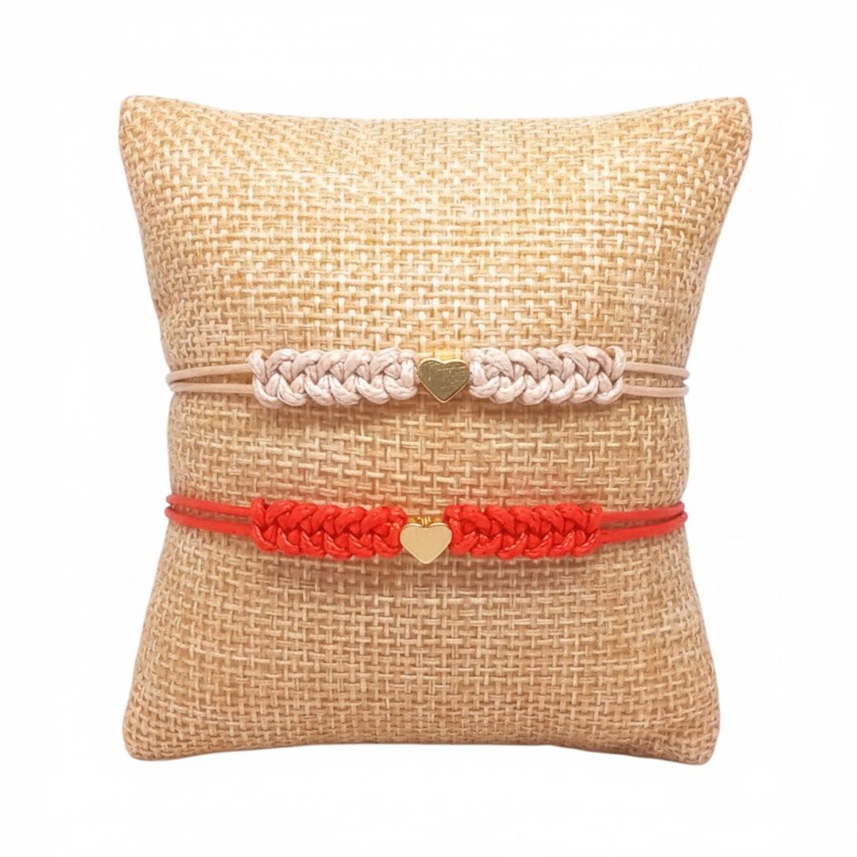 LUCYANA JOYAS Y ACCESORIOS - Set de Pulsera de Hilo con Corazón para Mujer Pareja - Joyas Lucyana