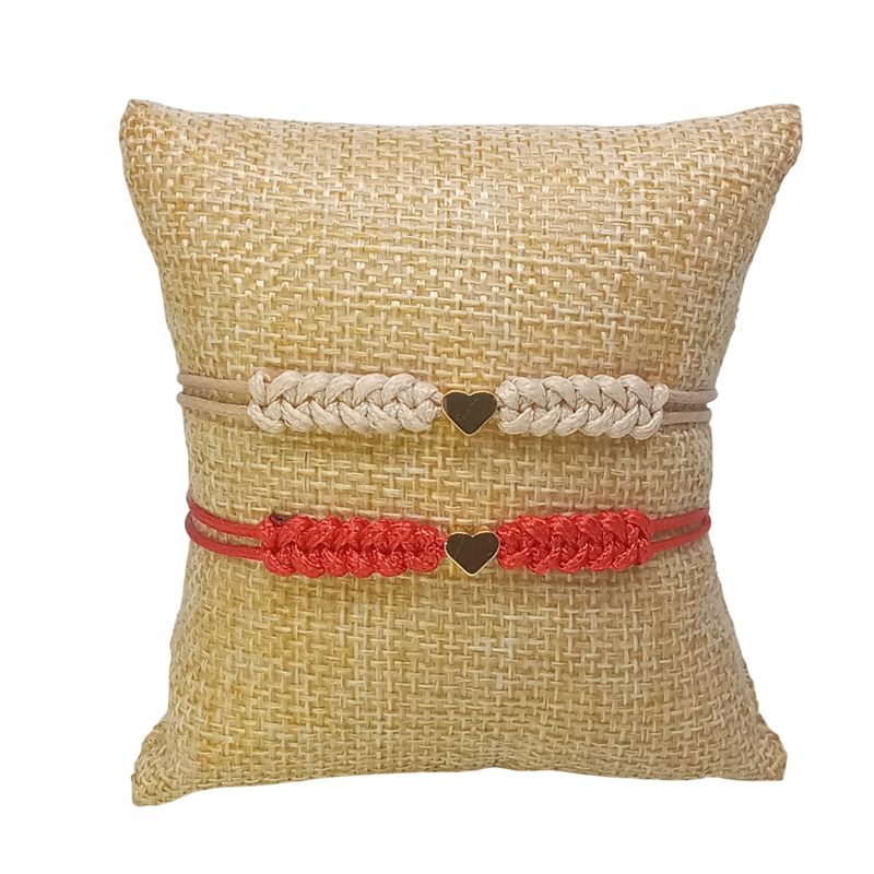 LUCYANA JOYAS Y ACCESORIOS - Juego de Pulsera de Hilo con Corazón para Mujer Pareja - Joyas Lucyana