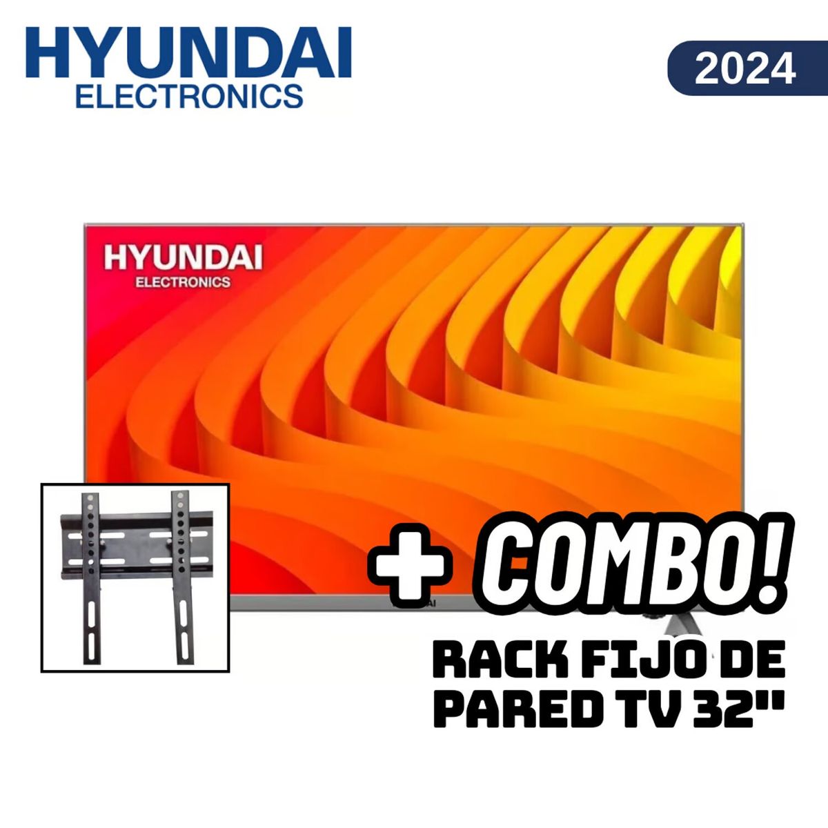 HYUNDAI - TELEVISOR HYUNDAI 32 SMART TV WEBOS HUB HD LED - HYLED3256WIM + RACK FIJO