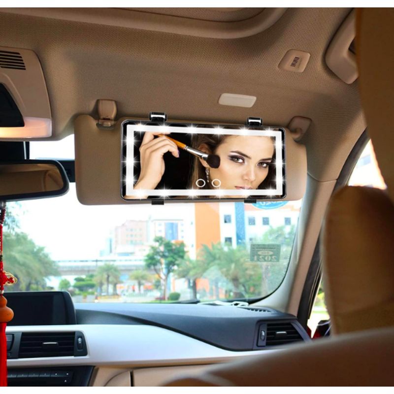 GENERICO - Espejo LED para auto espejo para maquillaje