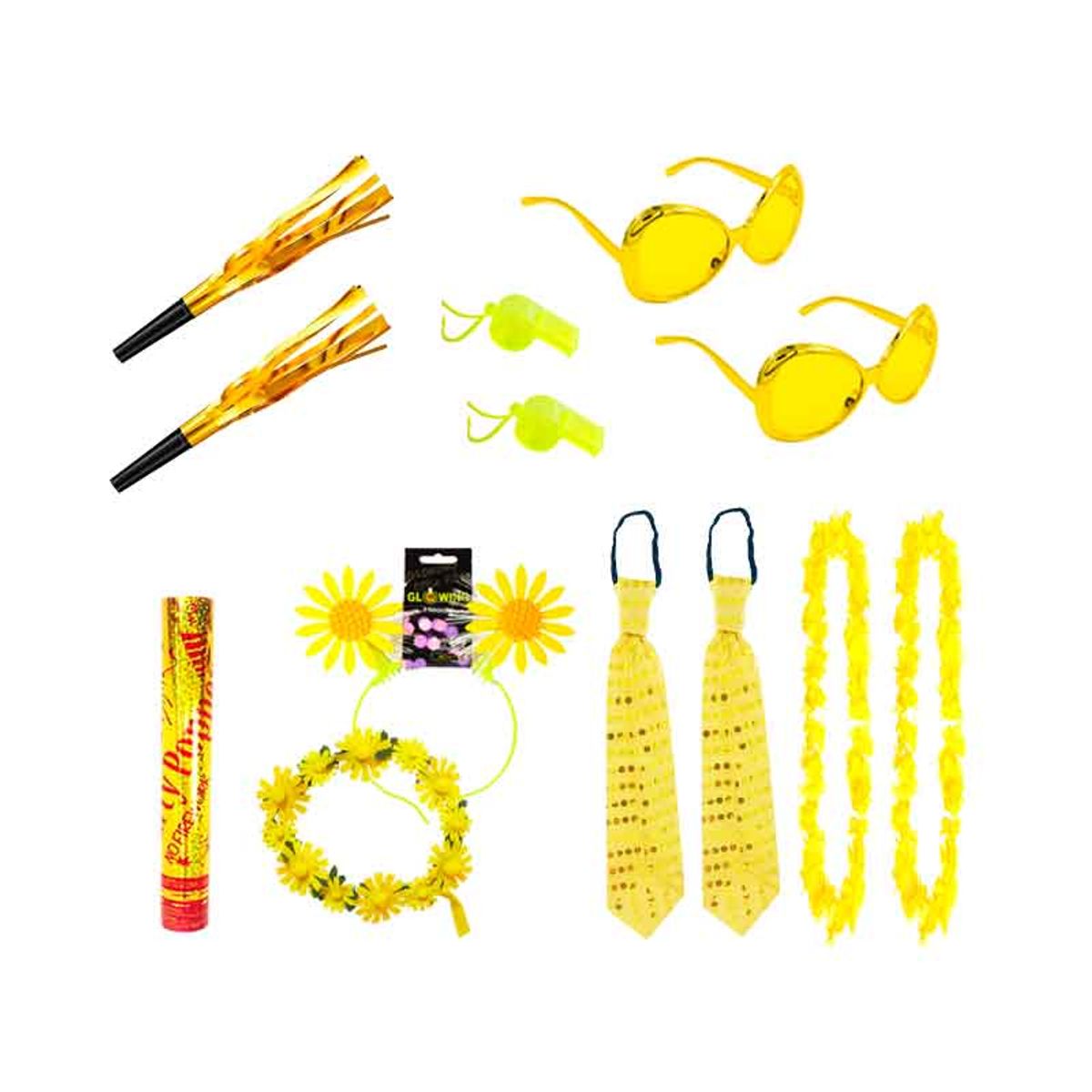 GENERICO - Cotillón Año Nuevo para 4 Adultos incl 13 pzas Mod D