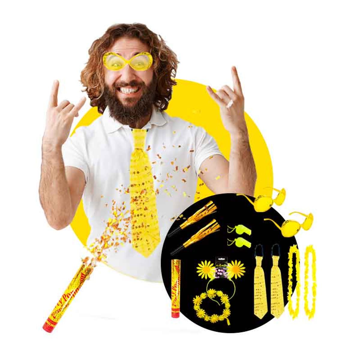 GENERICO - Cotillón Año Nuevo para 4 Adultos incl 13 pzas Mod D