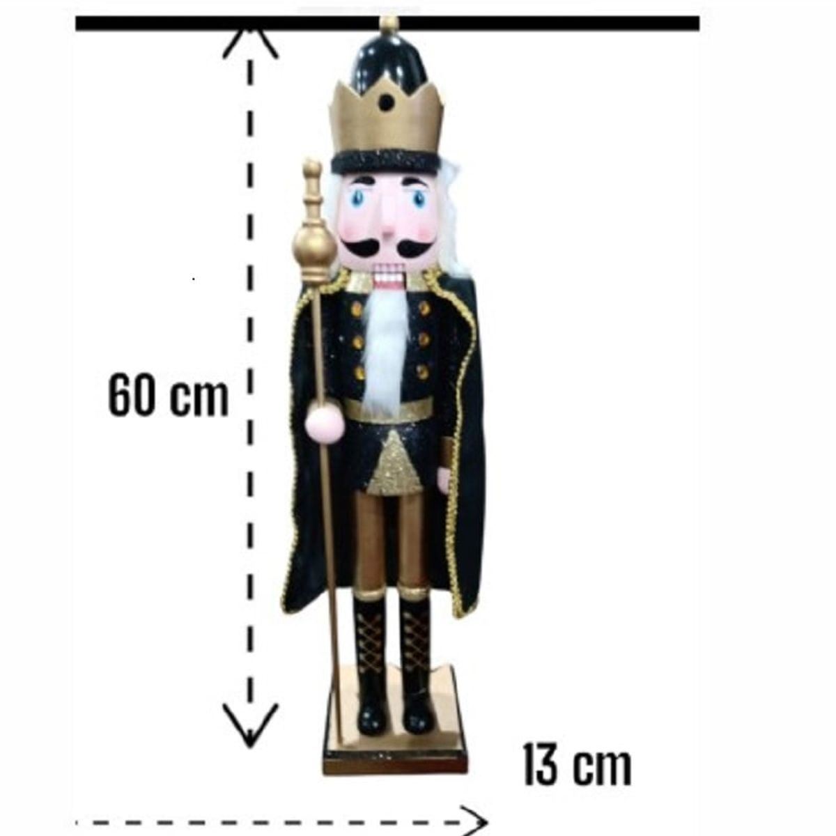 GENERICO - CASCANUEZ DE SOLDADO 60 CM DE  CALIDAD PREMIUM NEGRO