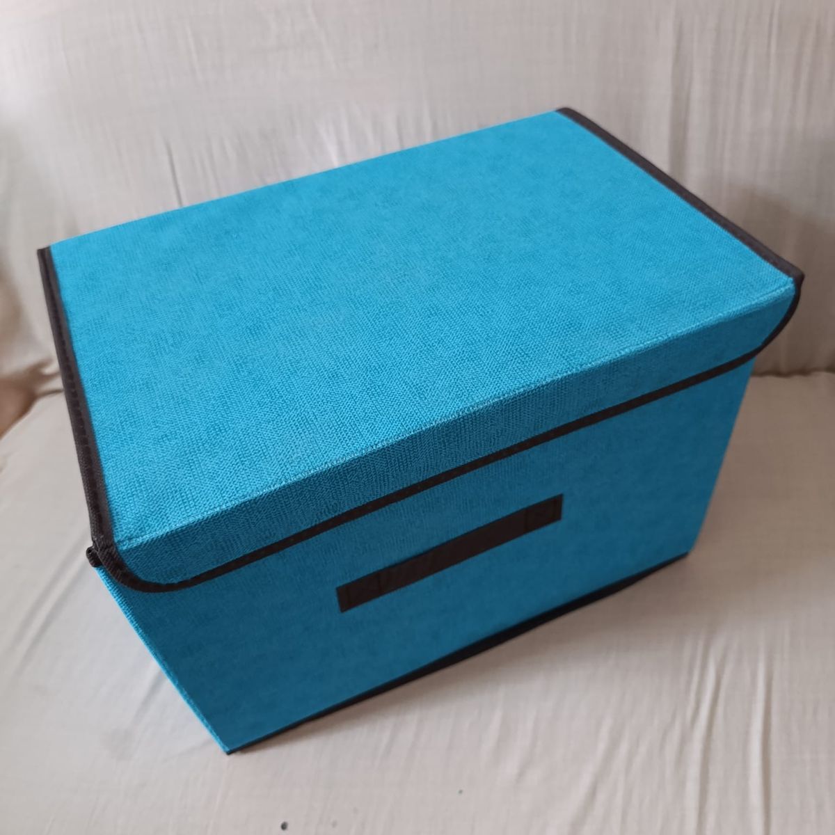 GENERICO - Caja Organizadora de ropa 36x24x22 AZUL CELESTE  Tela No Tejida