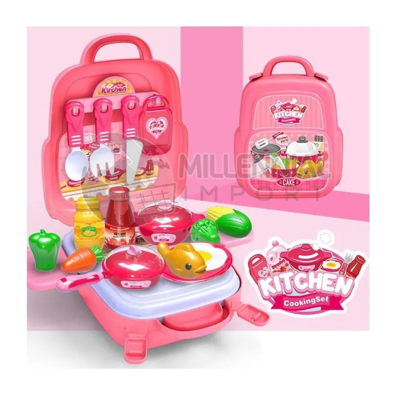 GENERICO - Set Kitchen Chef Mochila Maletin 4 en 1 Juguete Interactivo