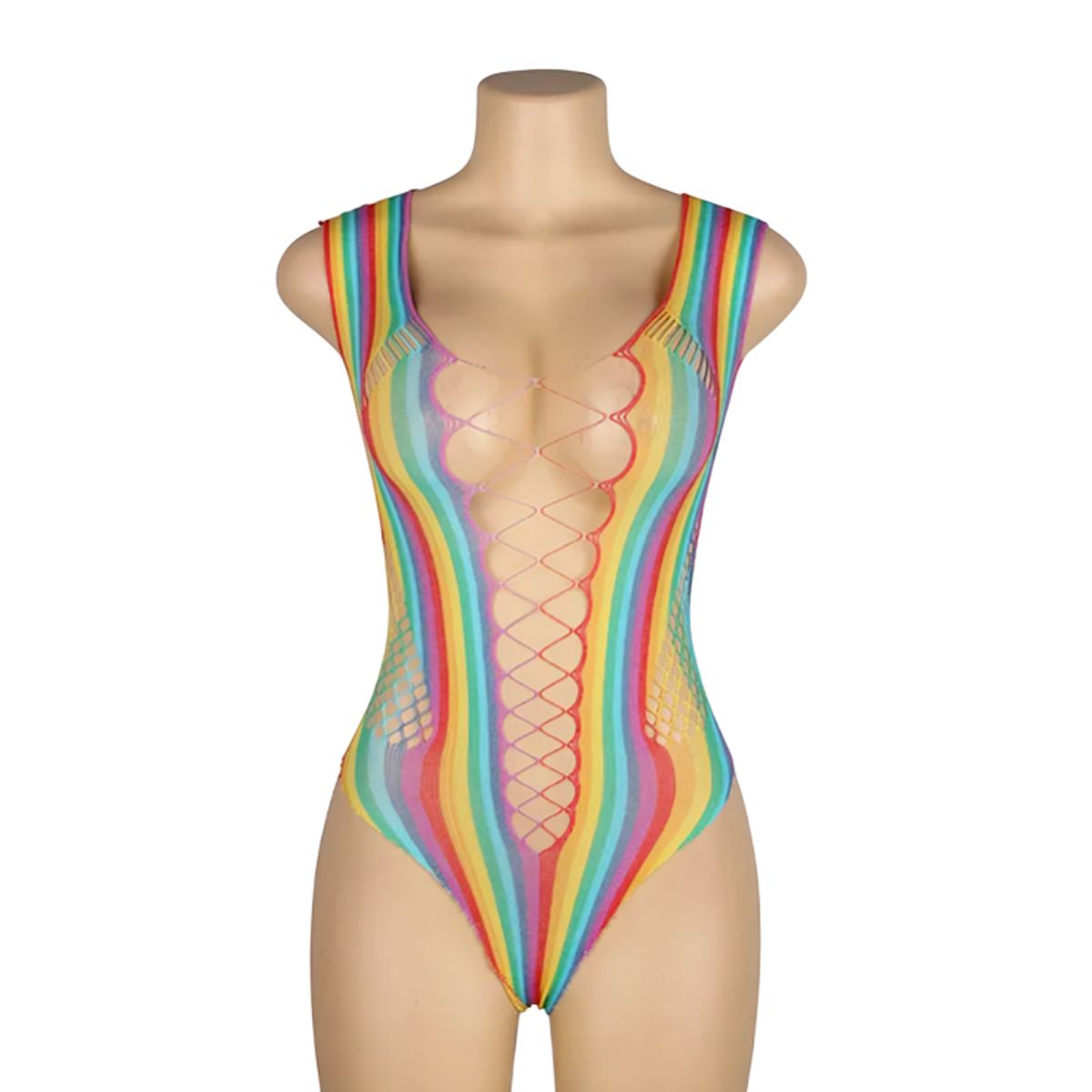 GENERICO - Sexy Malla Vestido Lencería Multicolor tipo body