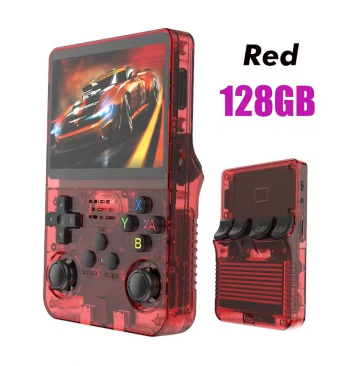 Consola R36S Portatil 128GB 3500mAh Rojo OEM | Falabella Perú