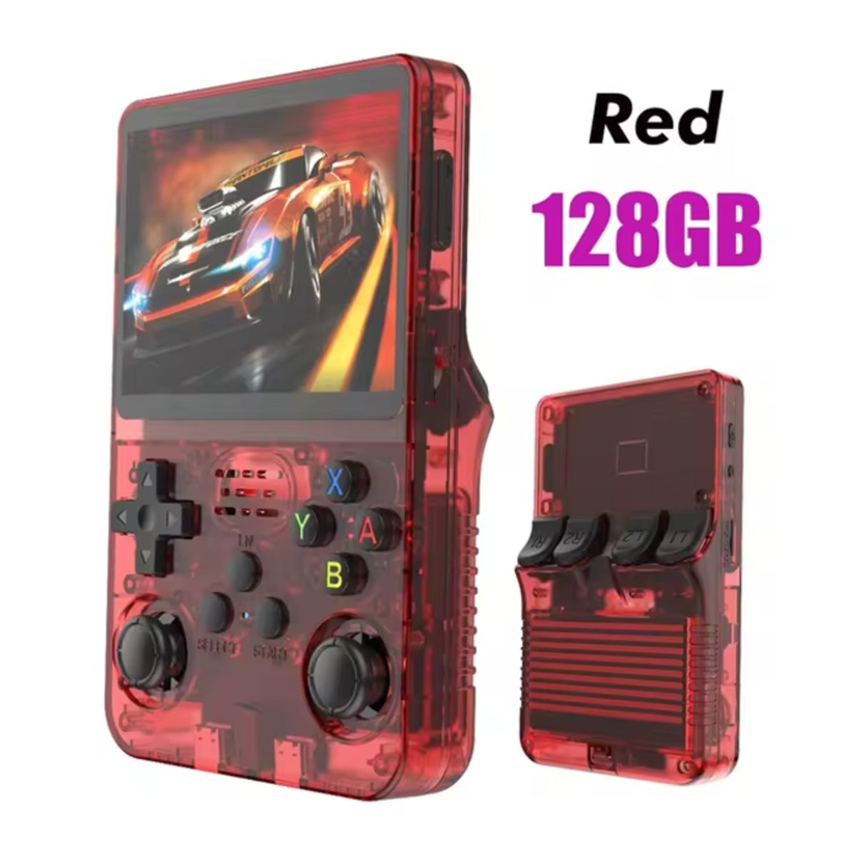 OEM - Consola R36S Portatil 128GB 3500mAh Rojo