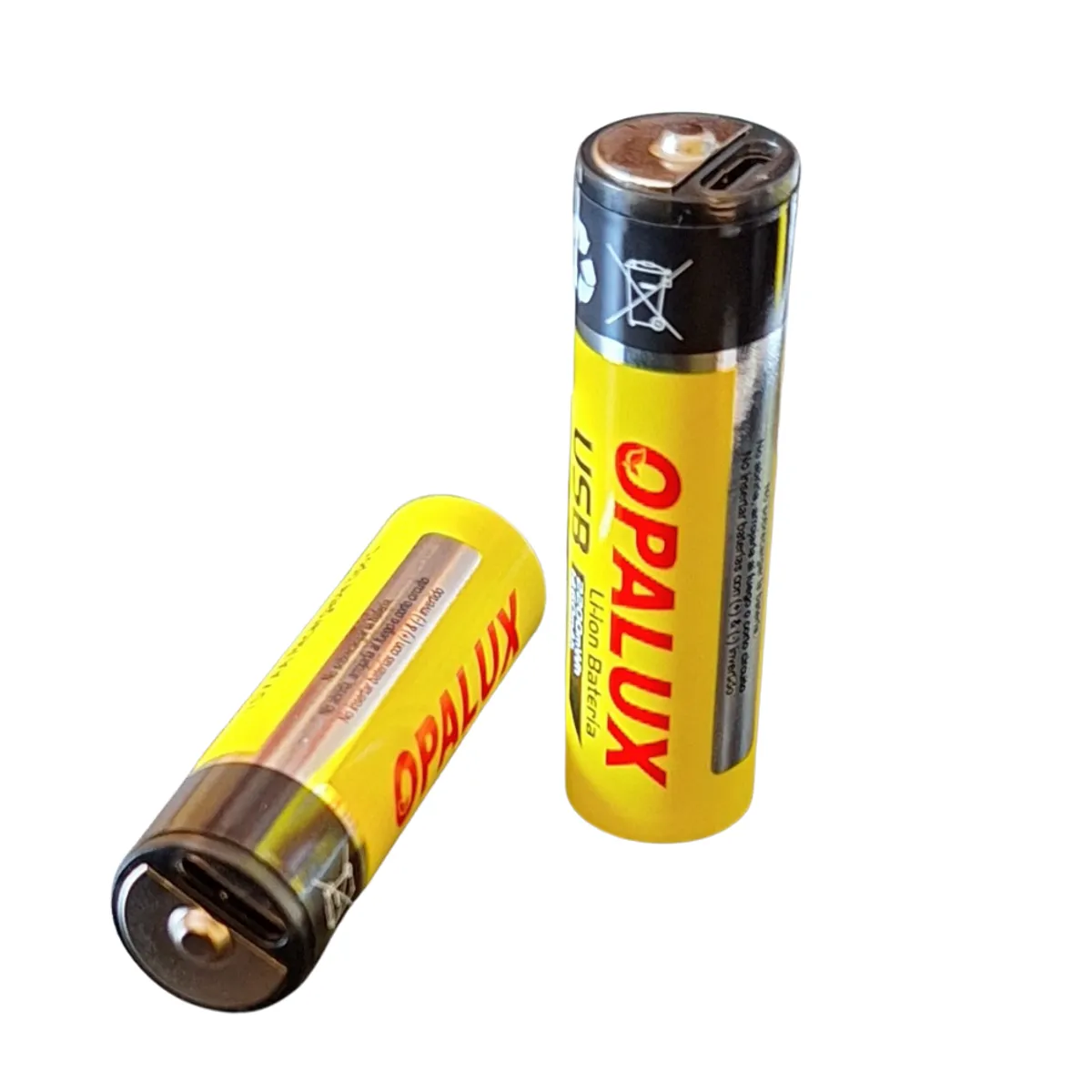 OPALUX - Pilas AA Recargables de Litio X 4 UNDS USB 1.5V