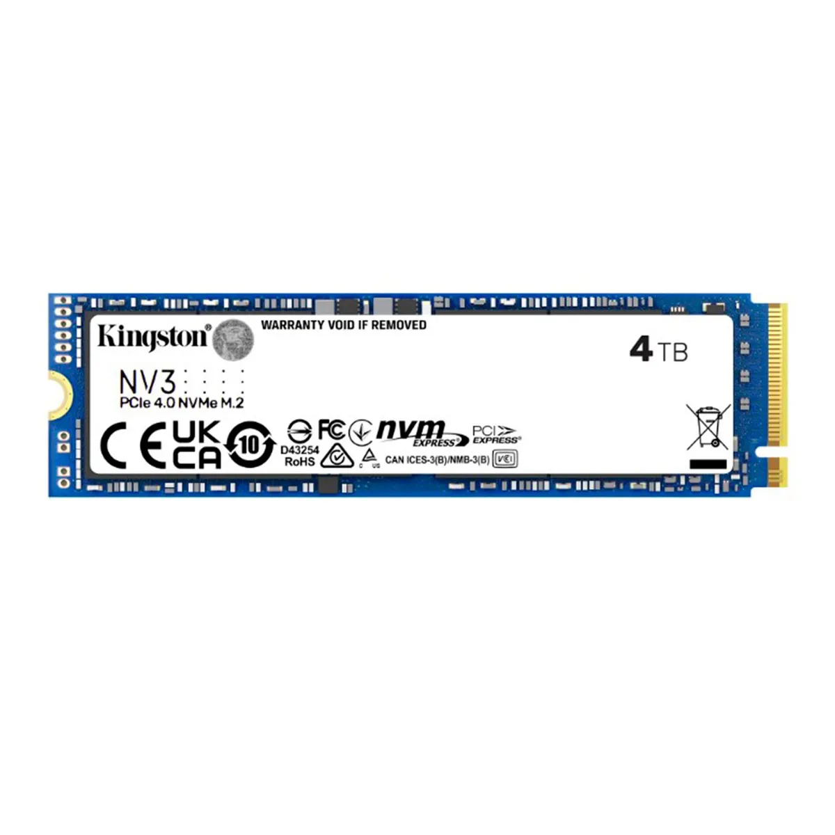 KINGSTON - UNIDAD EN ESTADO SOLIDO KINGSTON 4TB M2 NEGRO PN SNV3S4000G