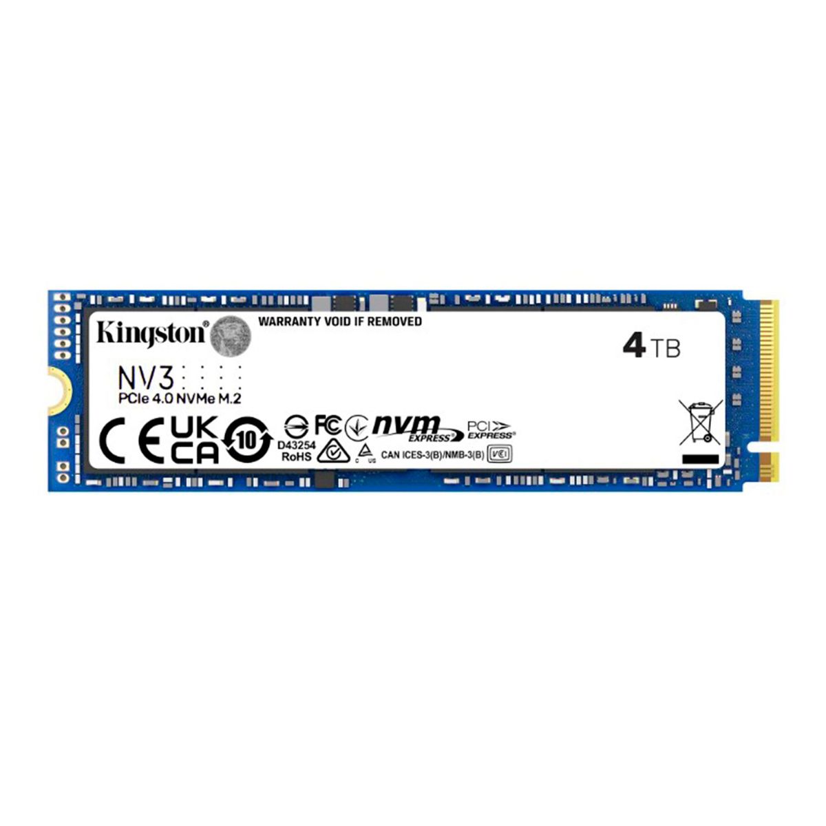 KINGSTON - UNIDAD EN ESTADO SOLIDO KINGSTON 4TB M2 NEGRO PN SNV3S4000G