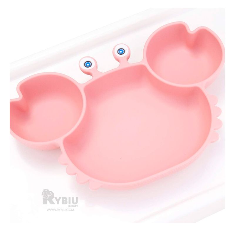 RYBIU IMPORT - Plato en Forma de Cangrejo en Rosado Y+Papel de Regalo