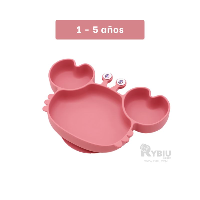 RYBIU IMPORT - Tazon Cangrejo Infante Rosado Oscuro Y+Envoltorio de Regalo