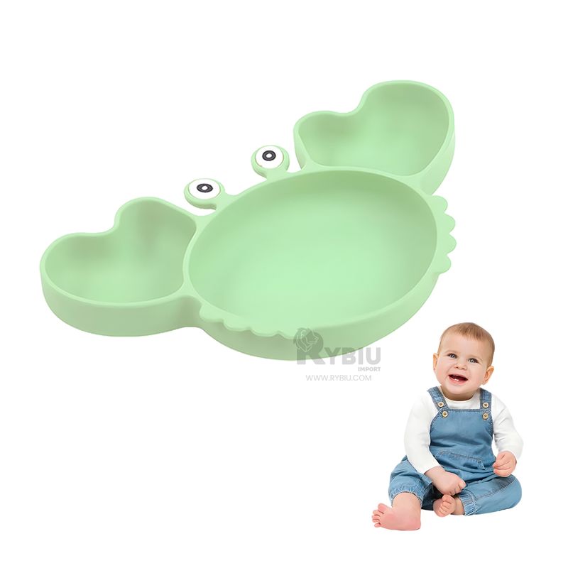 RYBIU IMPORT - Tazon de Comida Practico en Verde Y+Regalo Stickers