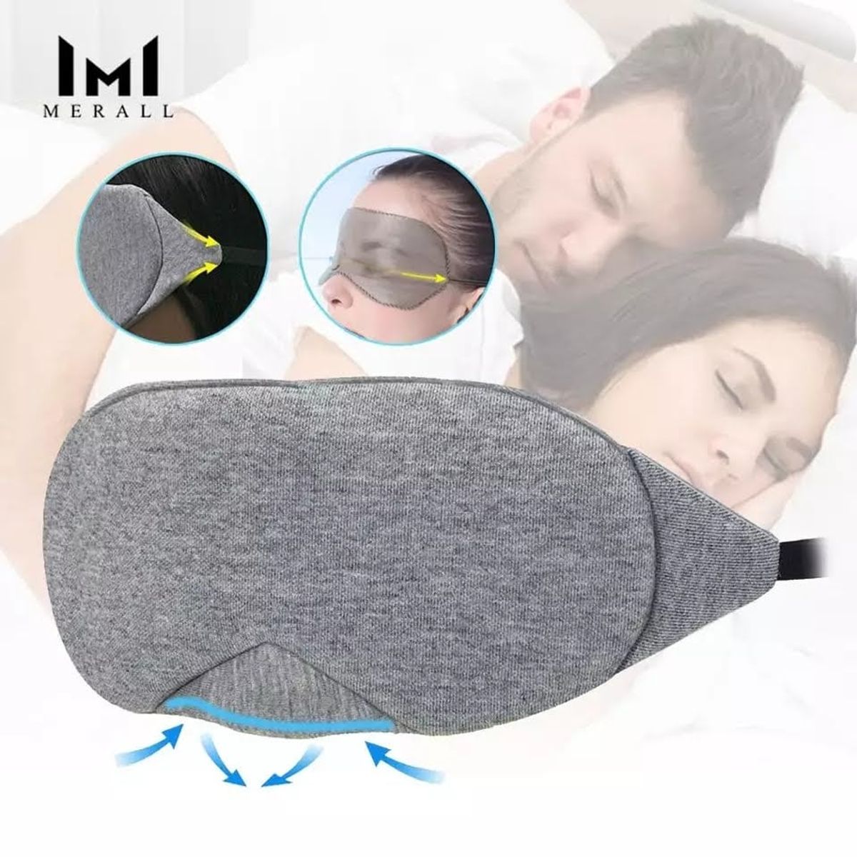 GENERICO - antifaz o mascara de algodon para dormir - suave