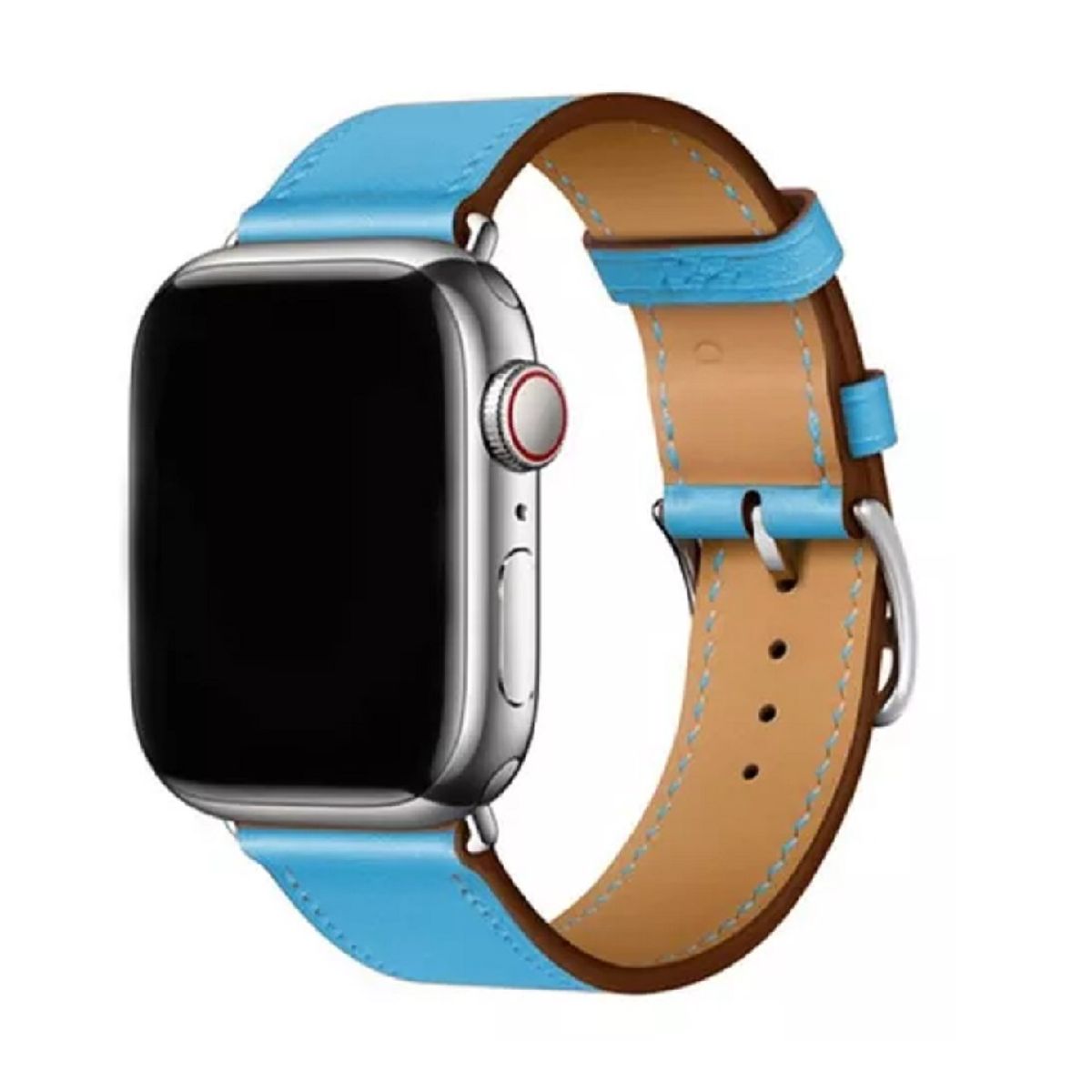 GENERICO - Correa Para Applewatch Y Watch Cuero NCO 38-40-41mm Celeste