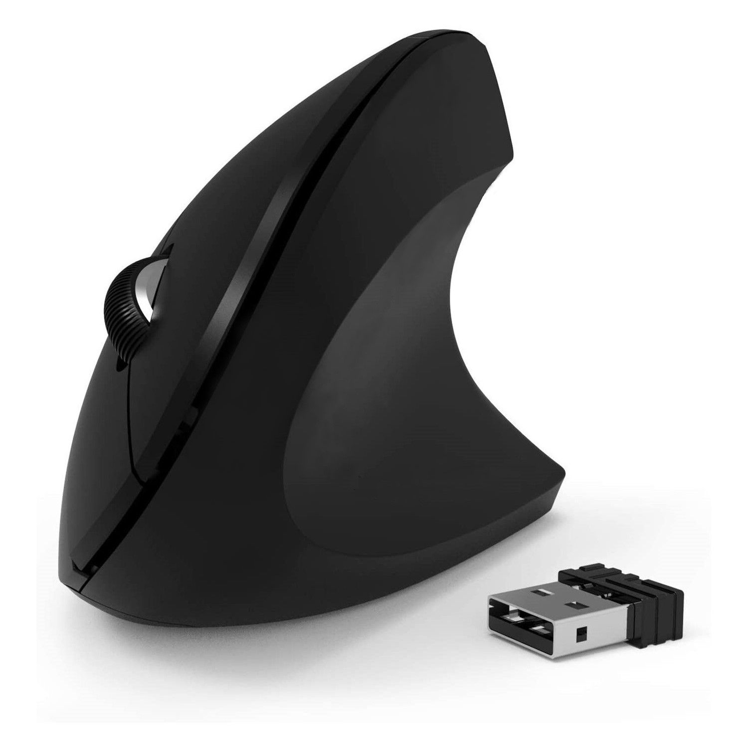 Mouse Vertical Ergonómico Inalámbrico Negro GENERICO