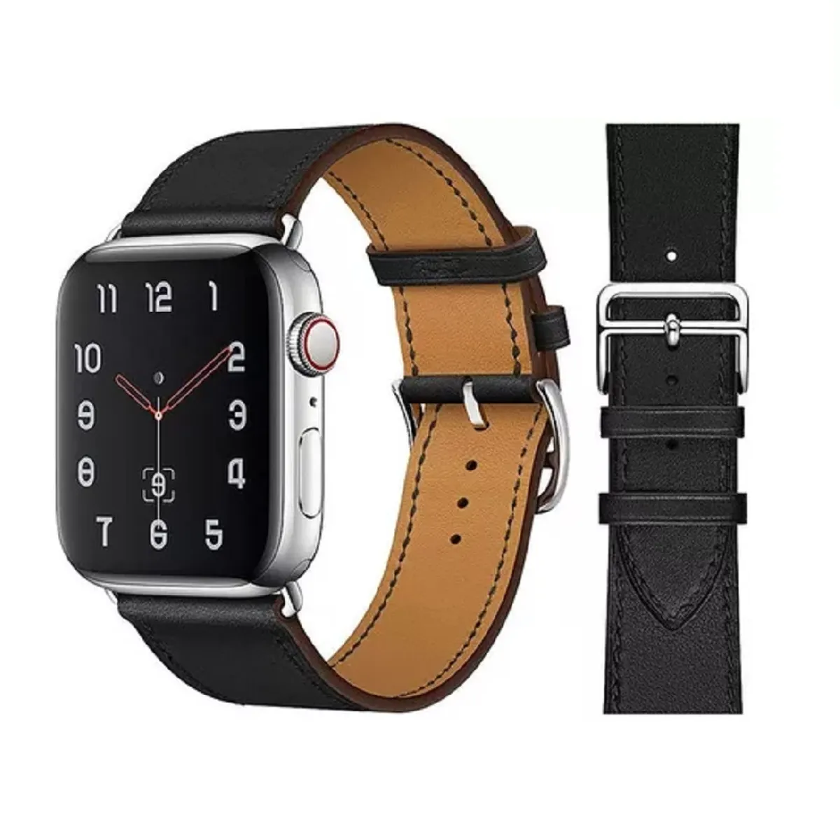 GENERICO - Correa Para Applewatch Y Watch Cuero NCO 38-40-41mm Negro