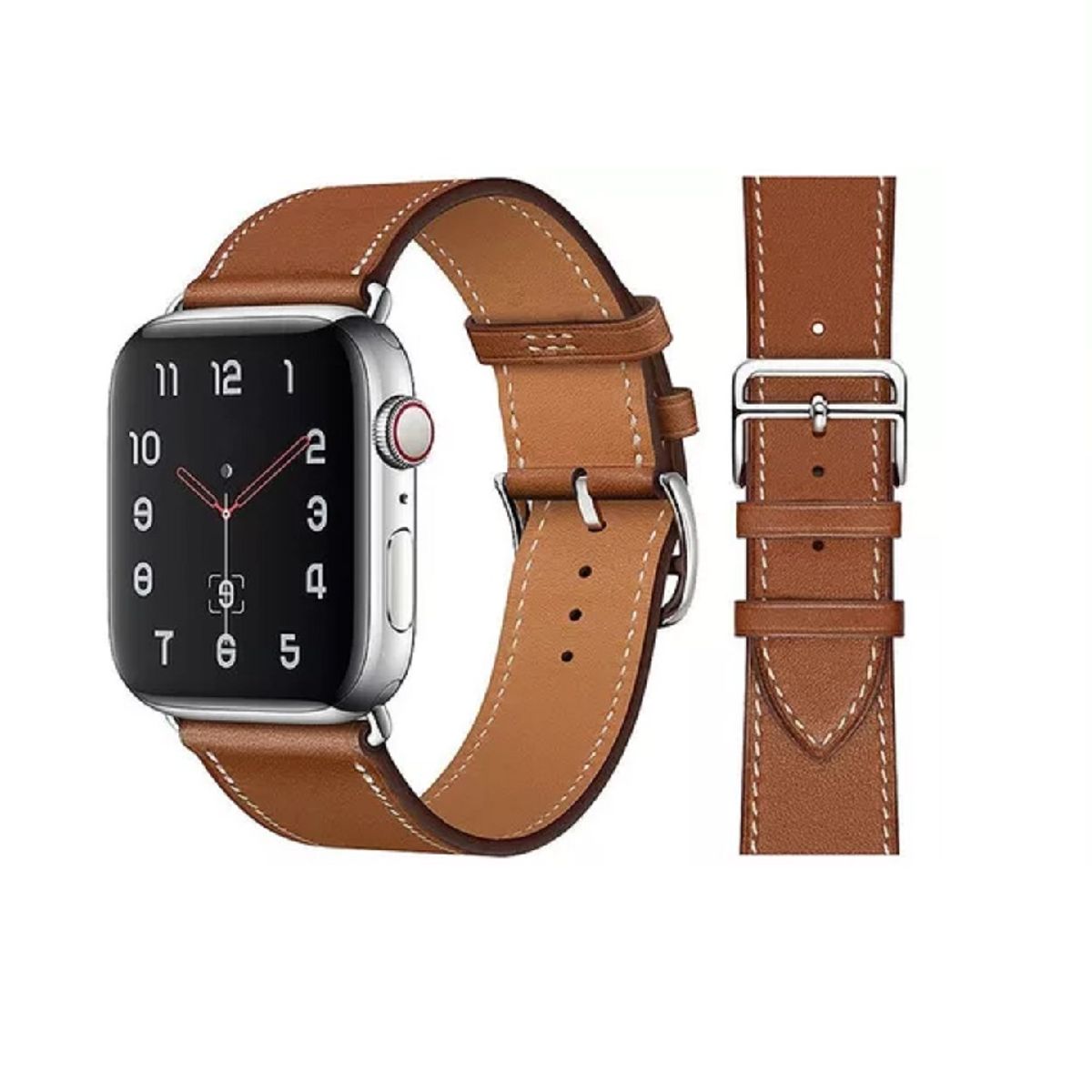 GENERICO - Correa Para Applewatch Y Watch Cuero NCO 38-40-41mm Marron Claro