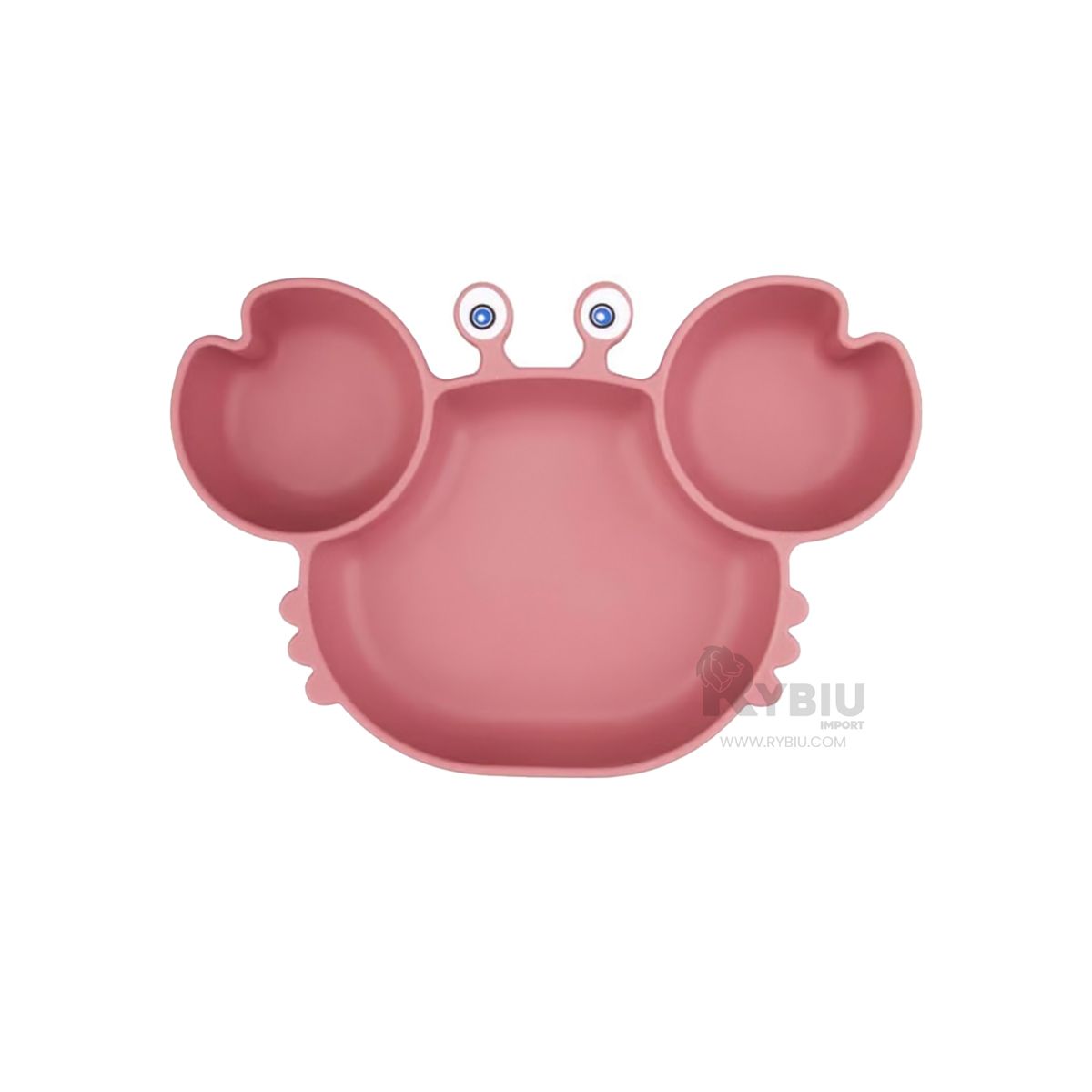 GENERICO - Plato de Crustaceo para Bebe Rosado Oscuro Y+Regalo Stickers