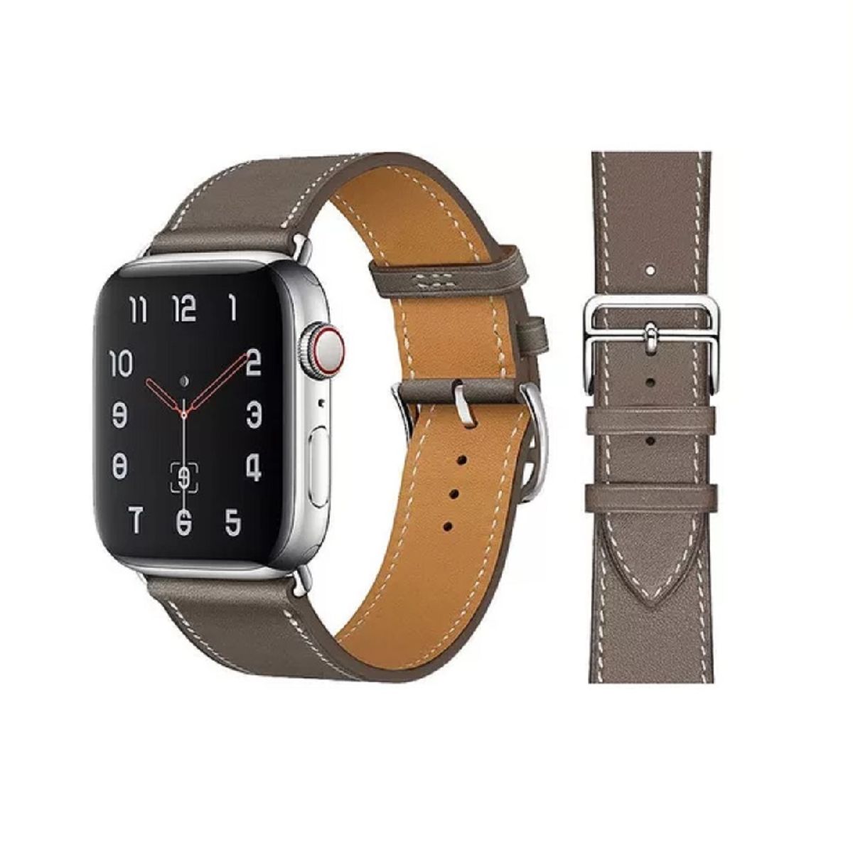 GENERICO - Correa Para Applewatch Y Watch Cuero NCO 38-40-41mm Marron