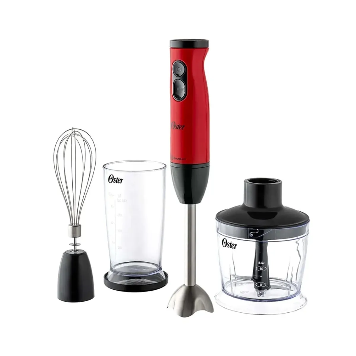 OSTER - Batidora de Inmersión Oster 400W CUCHILLA QUADBLADE rojo - FPSTHB460A