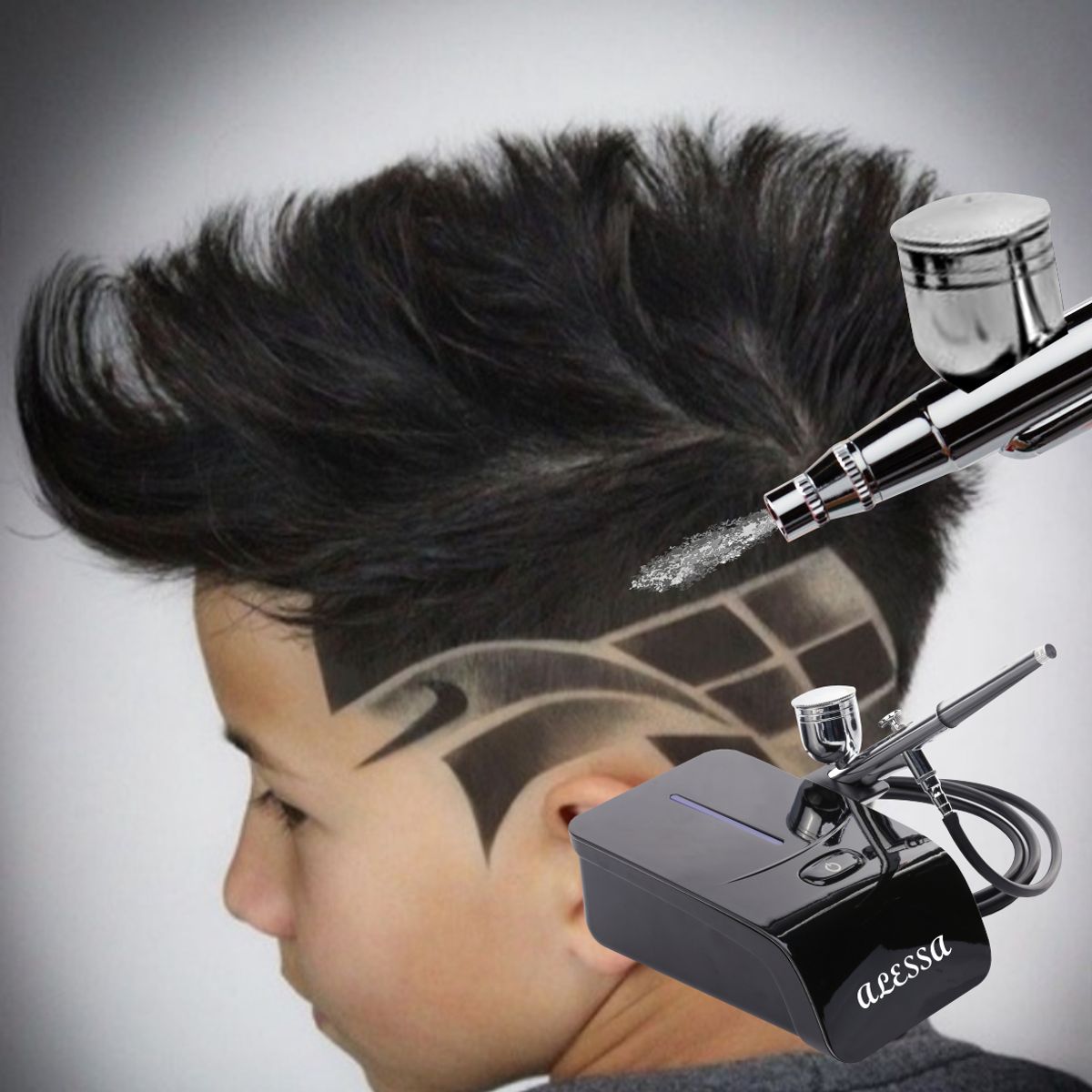 GENERICO - Aerografo Profesional Multiuso Negro Alta potencia