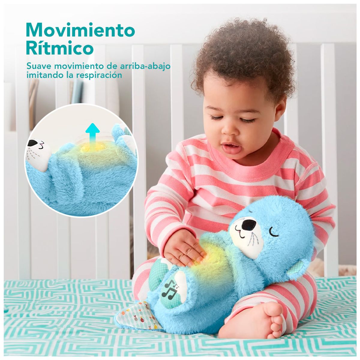 KELLER - Peluche Sensorial Hora de Dormir Nutria Musical Celeste F09