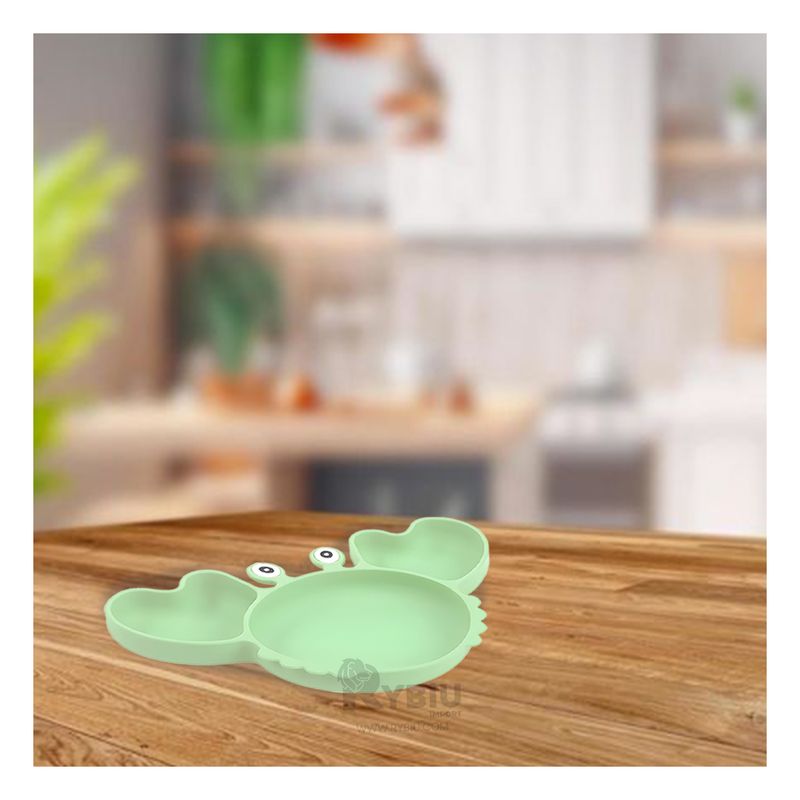 GENERICO - Plato de Mesa Hipoalergenico Niño en Verde Y+Regalo Stickers