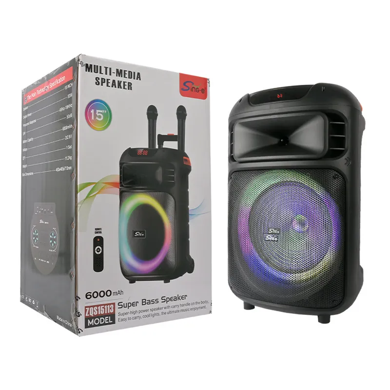GENERICO - Parlante con control y micrófono SING-E ZQS15113 BLUETOOTH