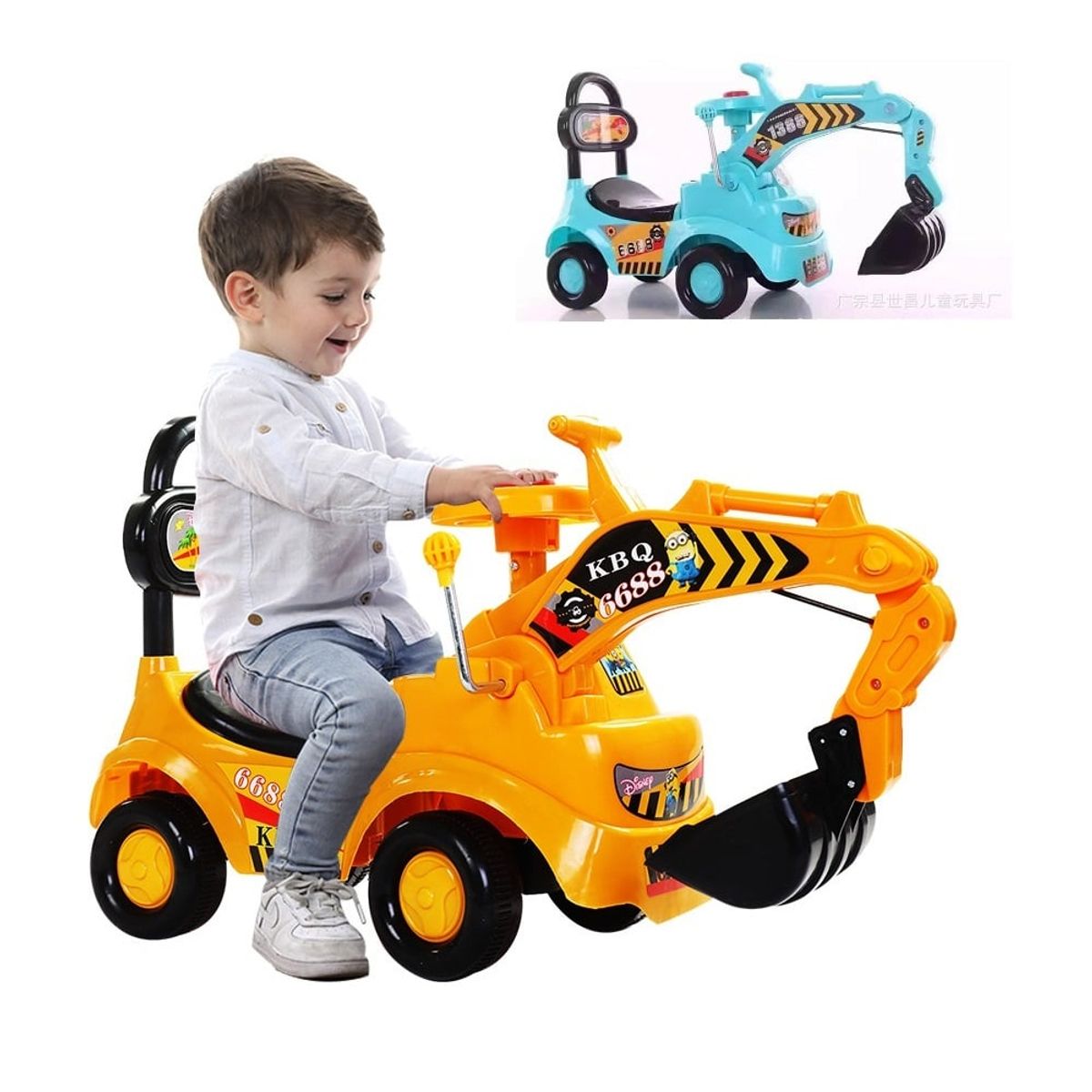 GENERICO - Excavadora carro de arrastre de juguete para niños